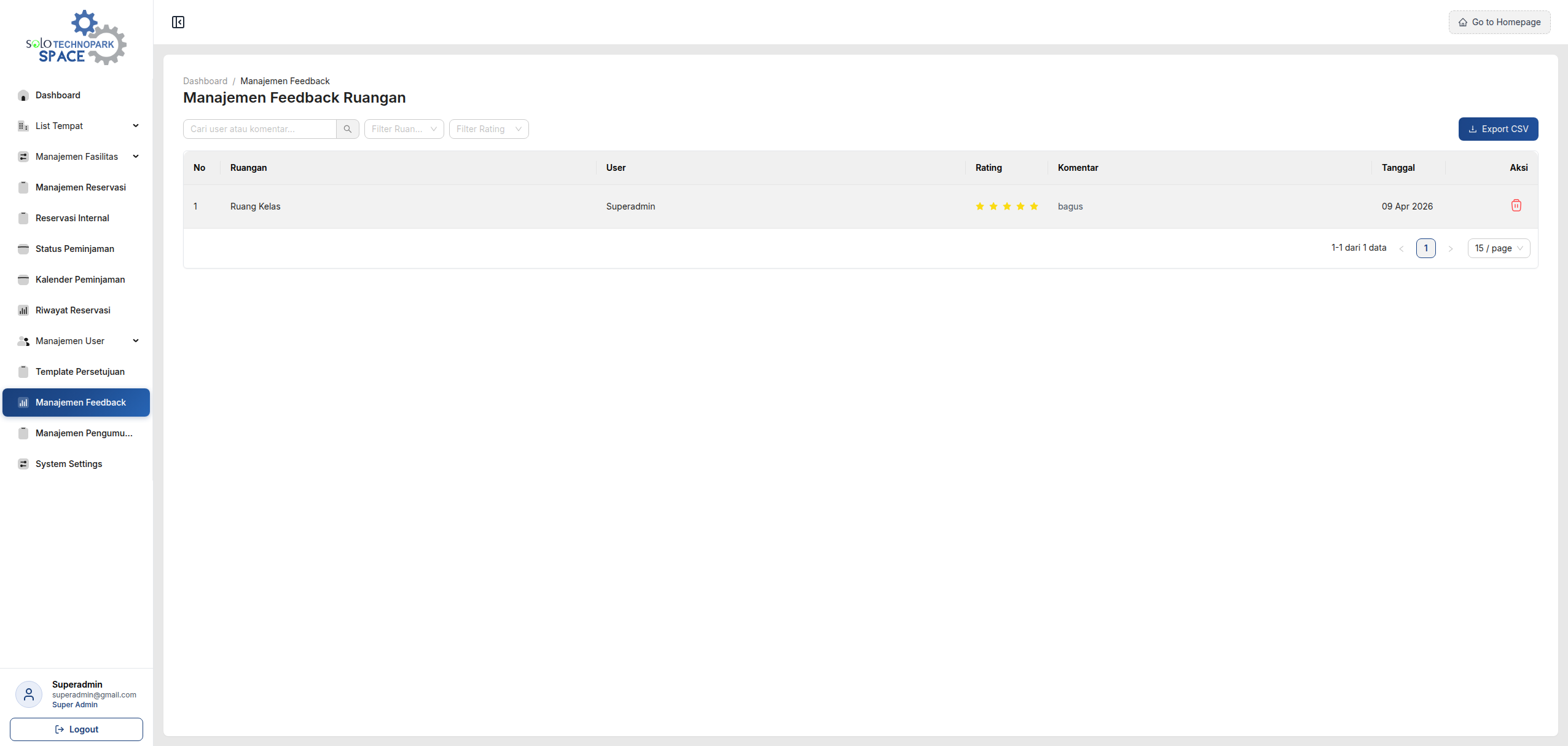 STP Space - Sistem Manajemen Peminjaman Ruangan screenshot 12