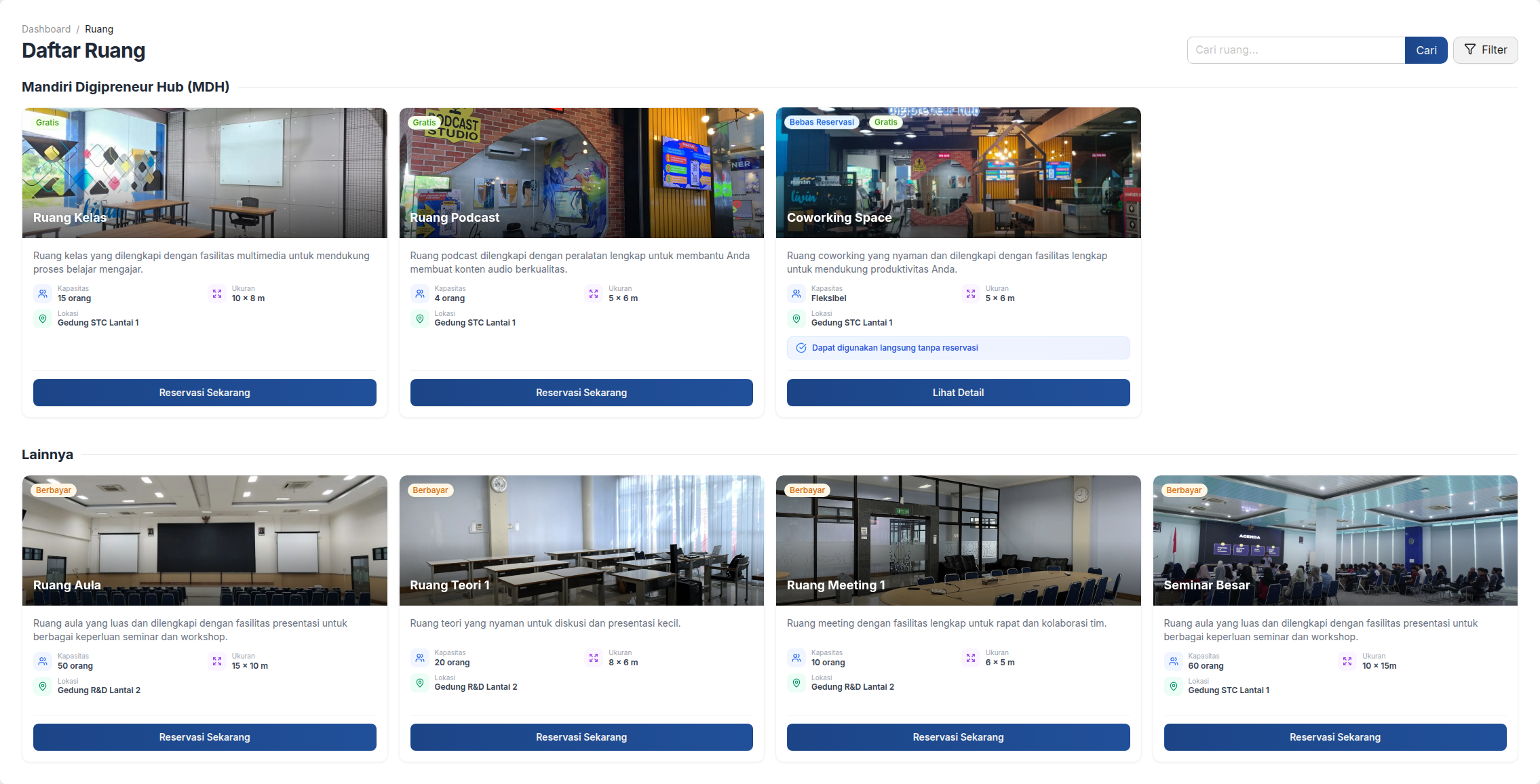 STP Space - Sistem Manajemen Peminjaman Ruangan screenshot 3