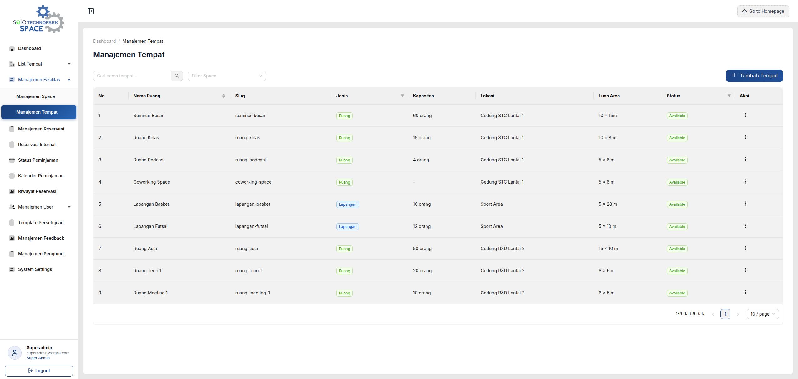 STP Space - Sistem Manajemen Peminjaman Ruangan screenshot 4