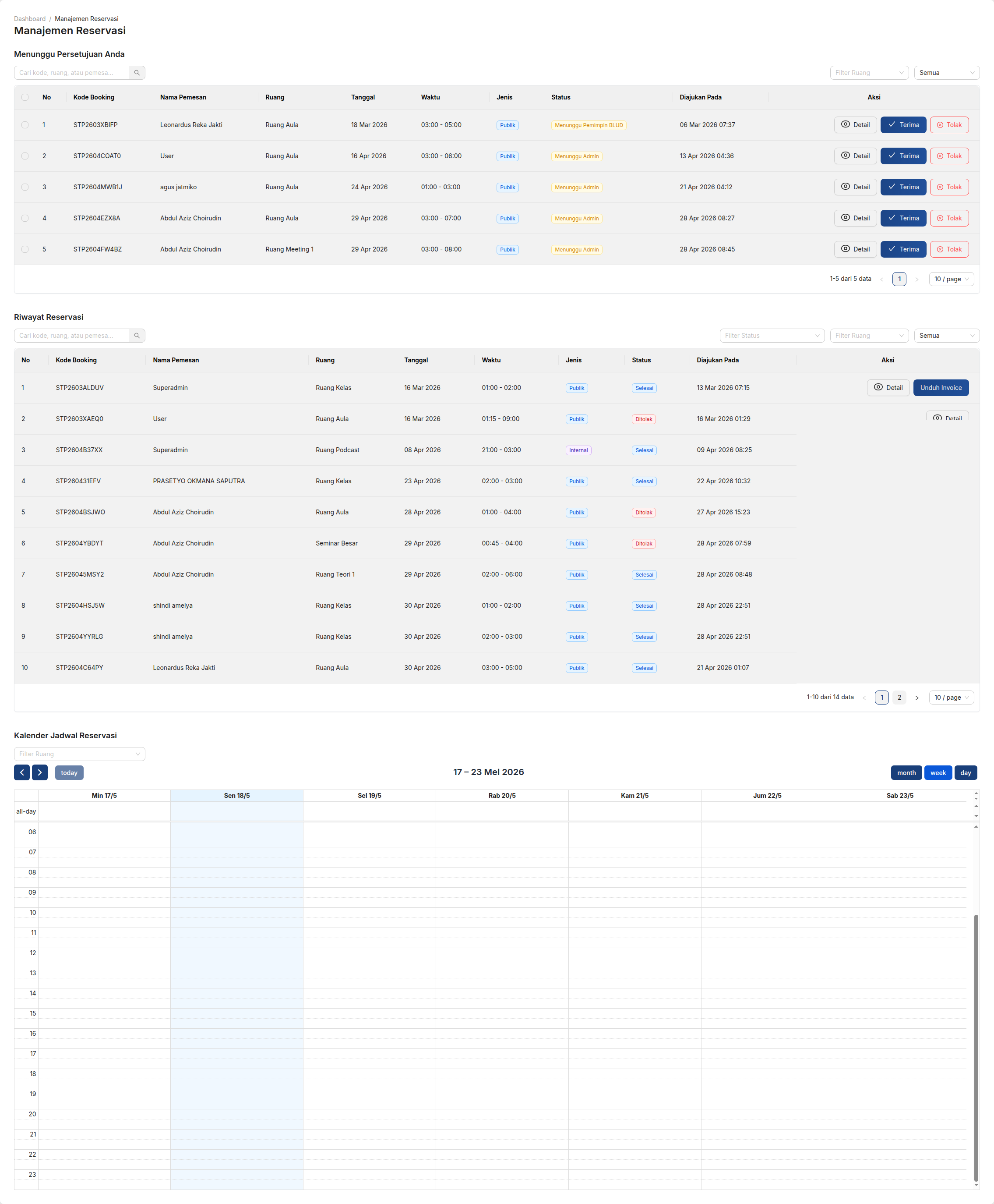 STP Space - Sistem Manajemen Peminjaman Ruangan screenshot 5